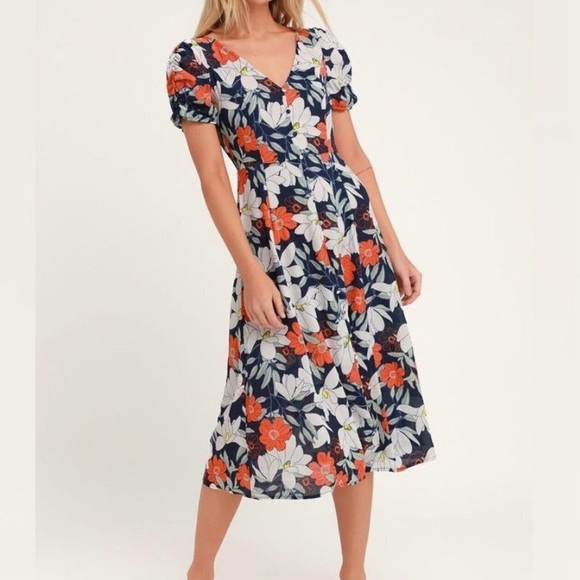 Lulus Other - Lulus Poppies Floral Cover Up‎ Dress Women’s Size XS Sheer Beach